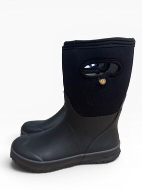 Bogs York Solid Kids Waterproof Rain Boots Black Youth US Size 5 Winter Boots